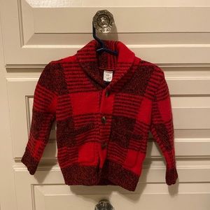 Baby Gap 2T plaid shawl cardigan sweater boys
